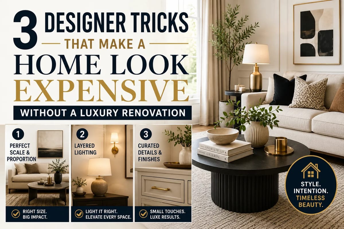 3 Designer Tricks That Make a Home Look Expensive Without a Luxury Renovation