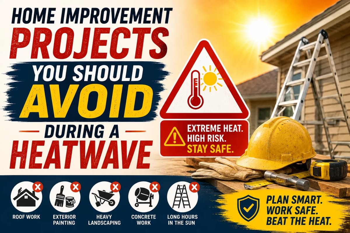 Home Improvement Projects You Should Avoid During a Heatwave