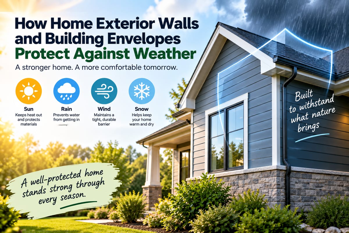 How Home Exterior Walls and Building Envelopes Protect Against Weather
