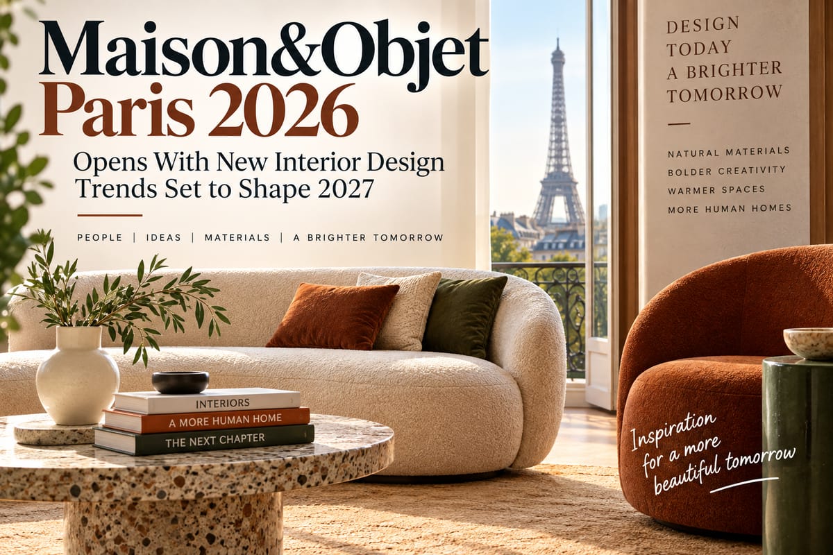 Maison&Objet Paris 2026 Opens With New Interior Design Trends Set to Shape 2027