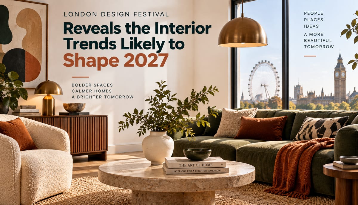 London Design Festival Reveals the Interior Trends Likely to Shape 2027