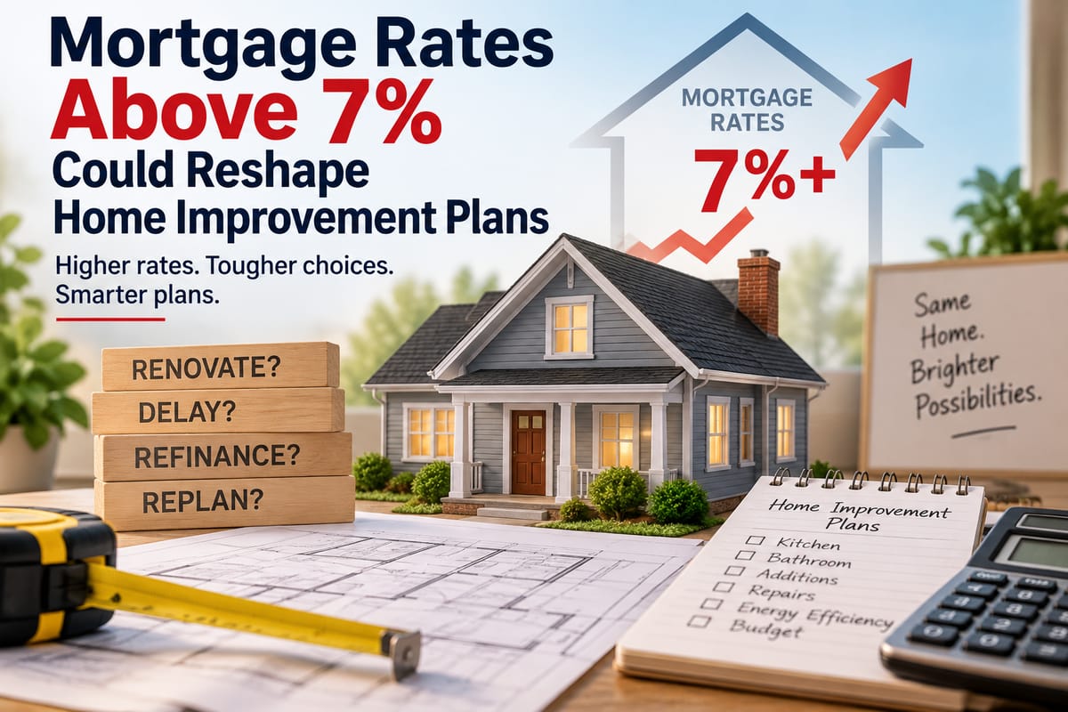 Mortgage Rates Above 7% Could Reshape Home Improvement Plans