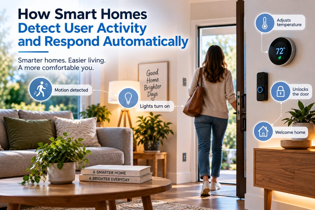 How Smart Homes Detect User Activity and Respond Automatically