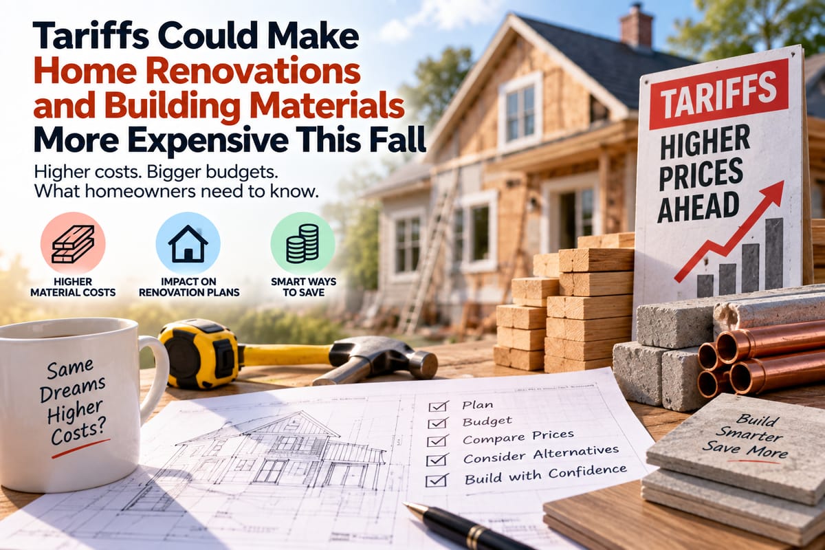 Tariffs Could Make Home Renovations and Building Materials More Expensive This Fall