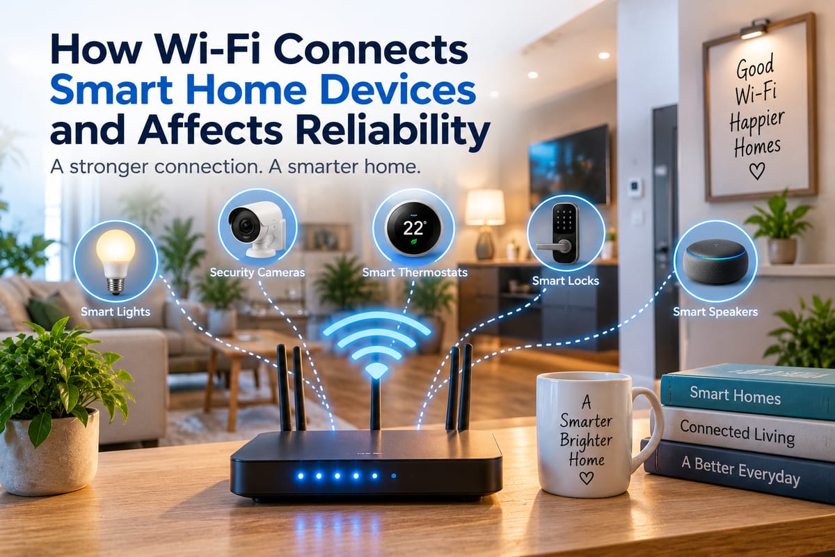 How Wi-Fi Connects Smart Home Devices and Affects Reliability