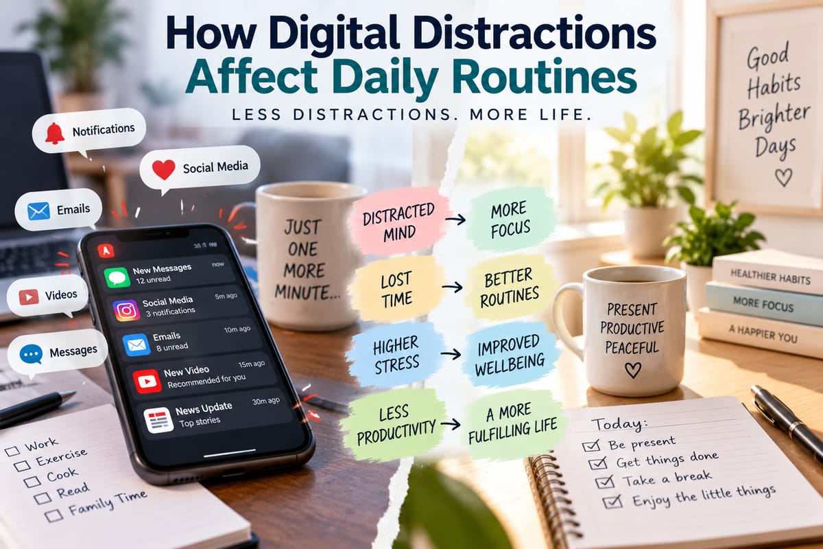How Digital Distractions Affect Daily Routines