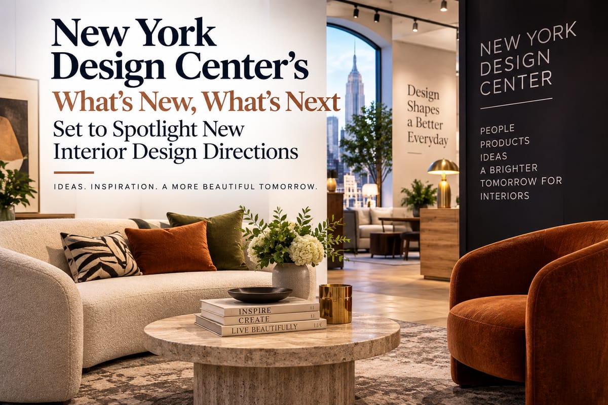 New York Design Center's What's New, What's Next Set to Spotlight New Interior Design Directions