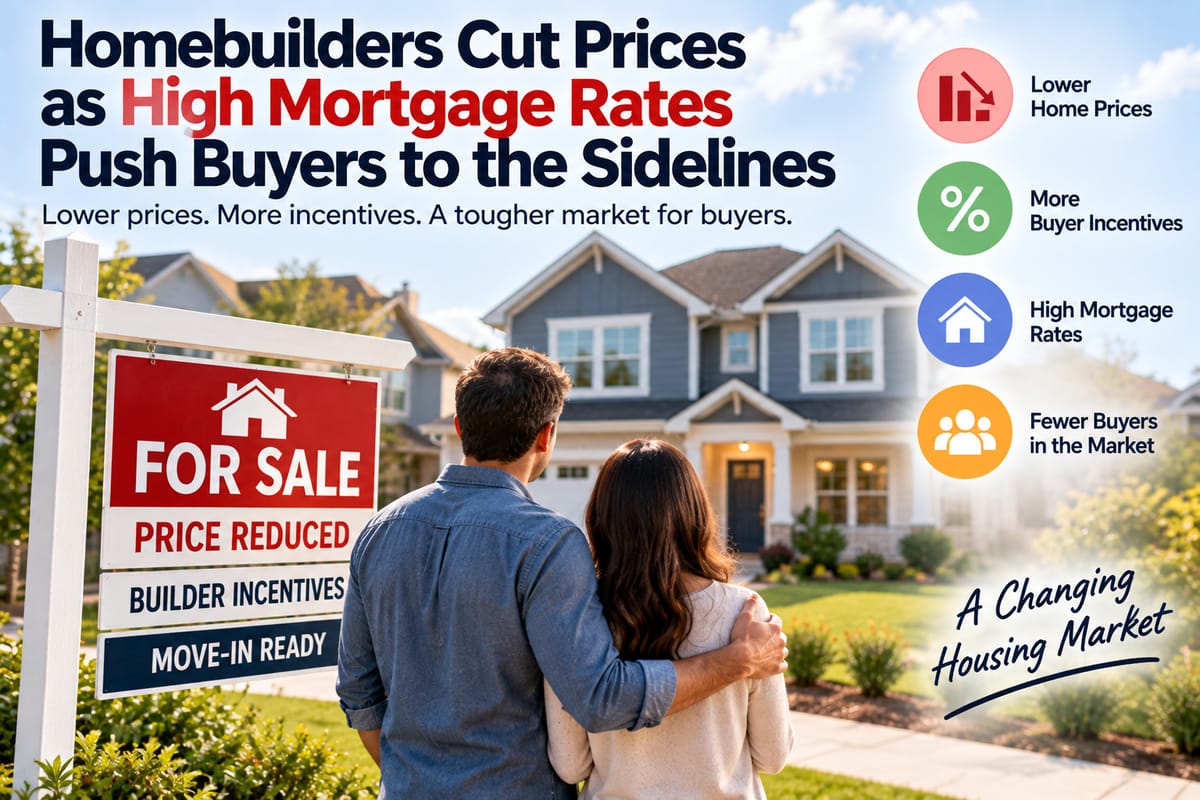 Homebuilders Cut Prices as High Mortgage Rates Push Buyers to the Sidelines