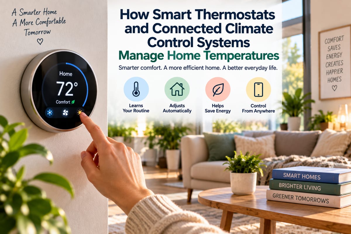 How Smart Thermostats and Connected Climate Control Systems Manage Home Temperatures