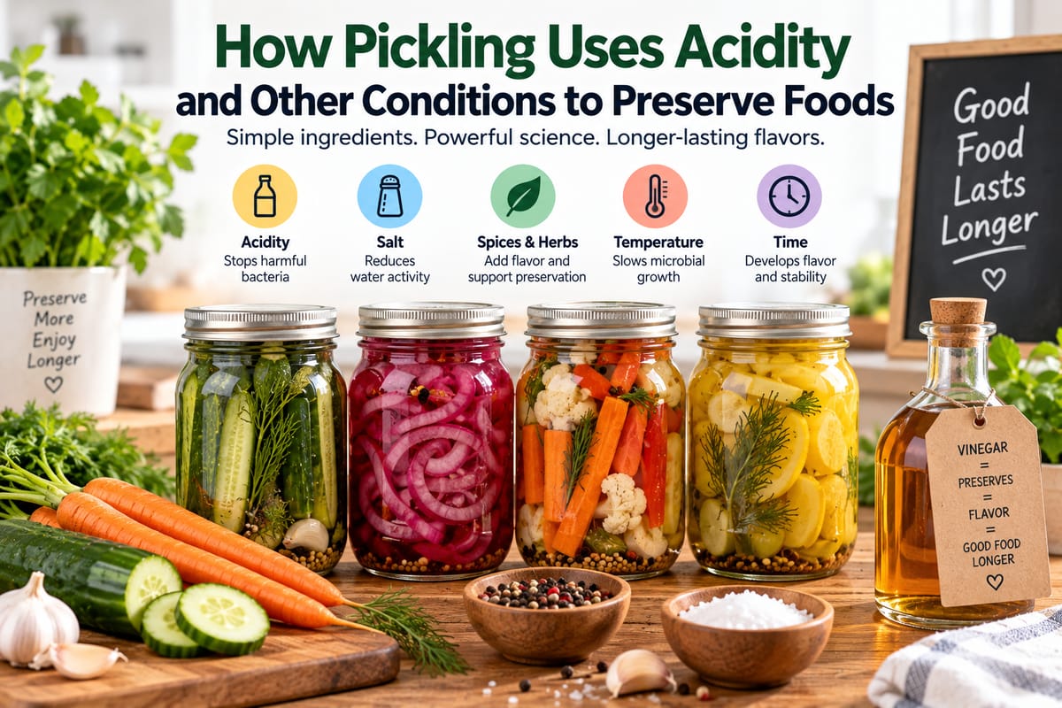 How Pickling Uses Acidity and Other Conditions to Preserve Foods