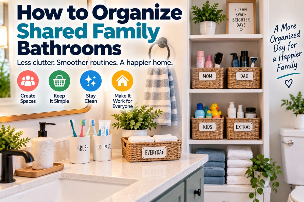 How to Organize Shared Family Bathrooms