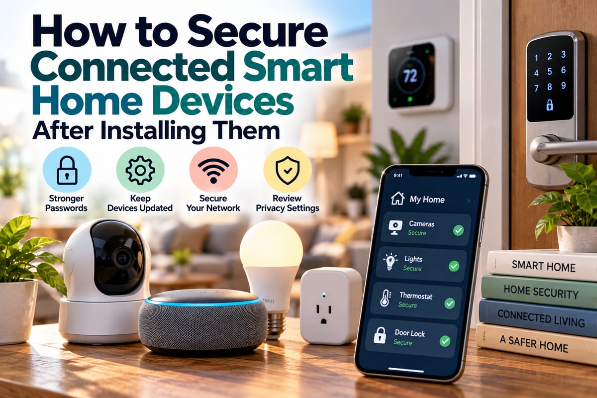 How to Secure Connected Smart Home Devices After Installing Them