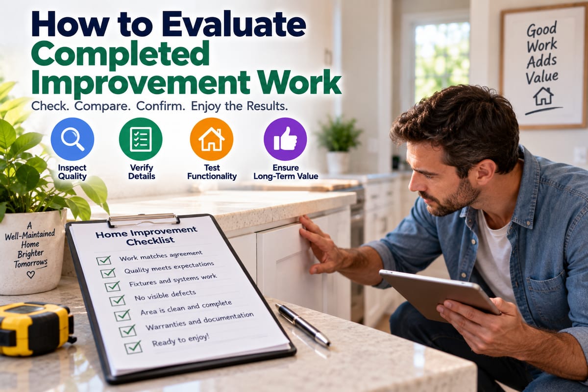 How to Evaluate Completed Improvement Work
