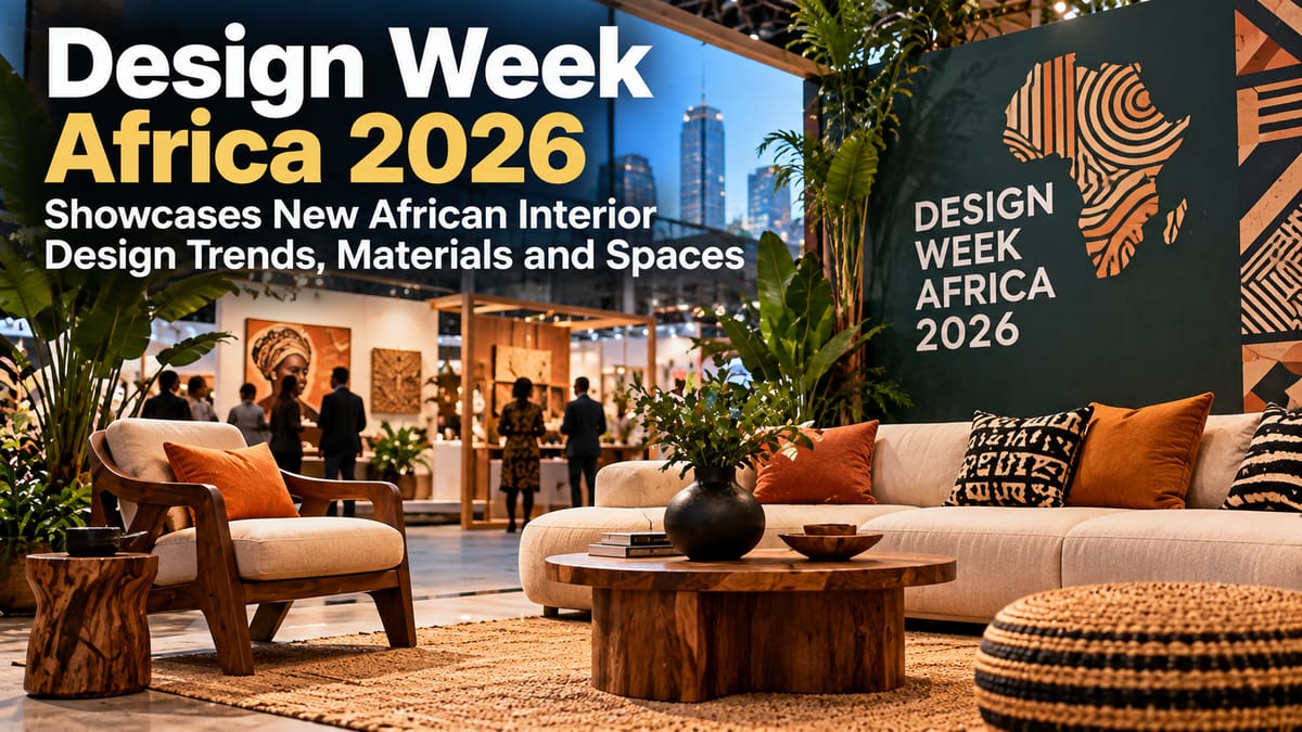 Design Week Africa 2026 Showcases New African Interior Design Trends, Materials and Spaces