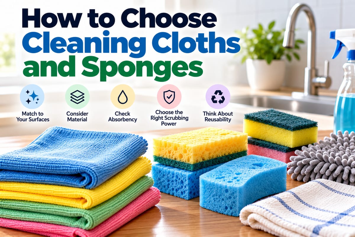 How to Choose Cleaning Cloths and Sponges