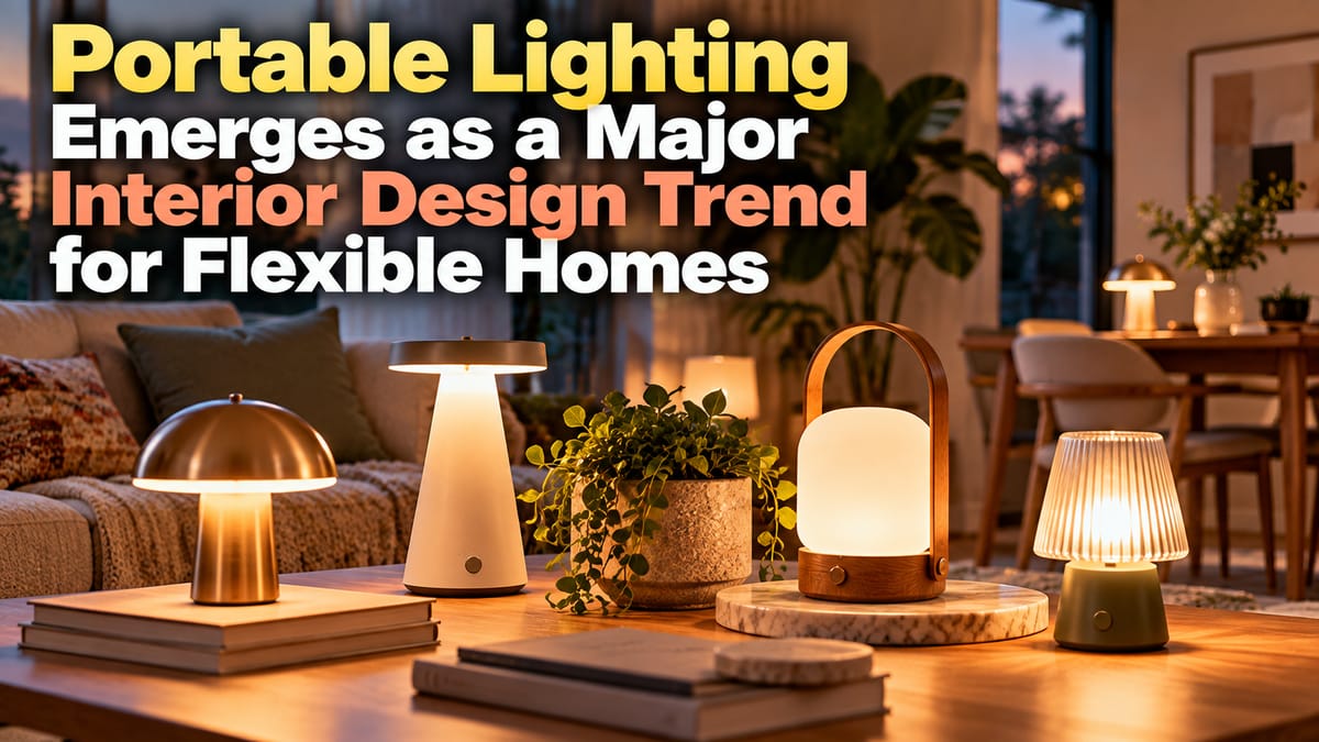 Portable Lighting Emerges as a Major Interior Design Trend for Flexible Homes