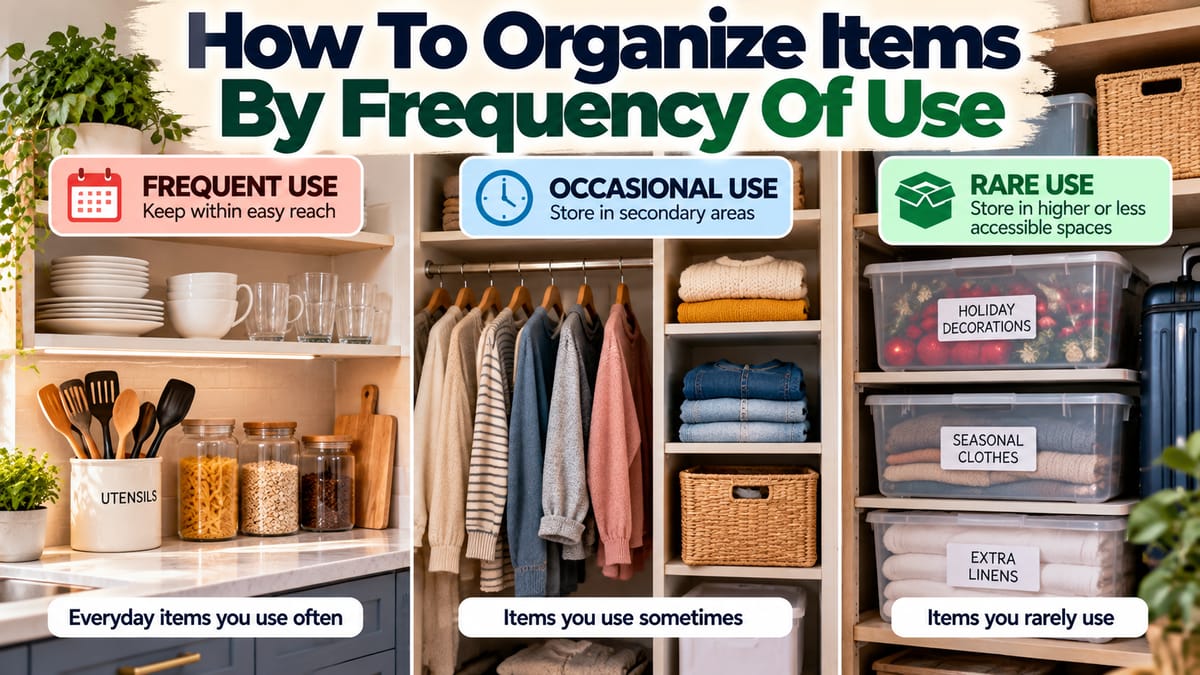 How To Organize Items By Frequency Of Use