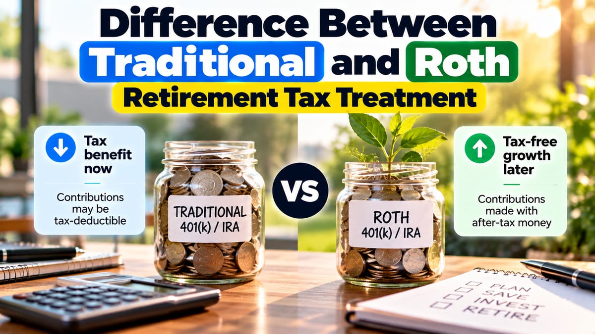 Difference Between Traditional and Roth Retirement Tax Treatment