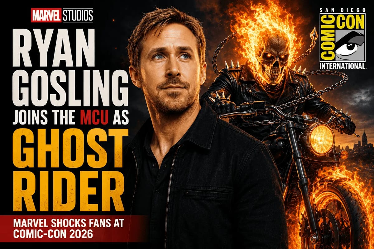 Marvel Shocks Fans: Ryan Gosling Joins the MCU as Ghost Rider in a Game-Changing Comic-Con Reveal