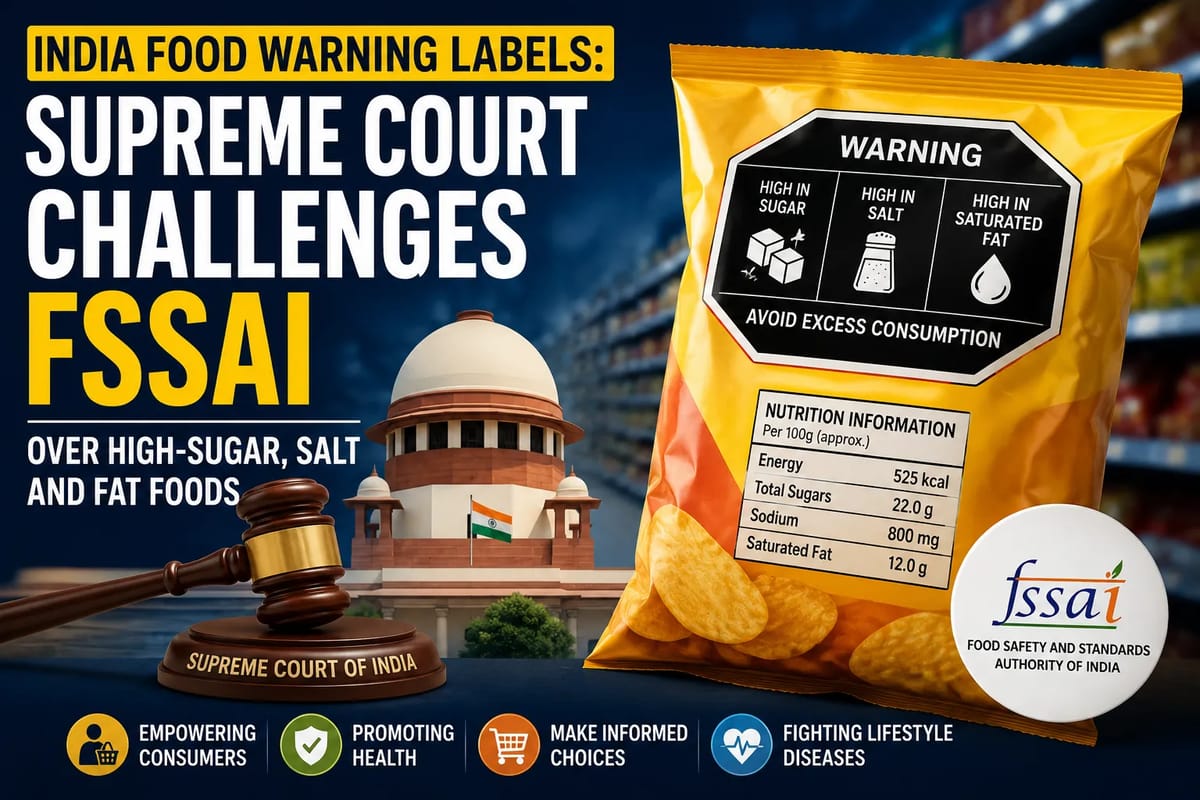India Food Warning Labels: Supreme Court Challenges FSSAI Over High-Sugar, Salt and Fat Foods