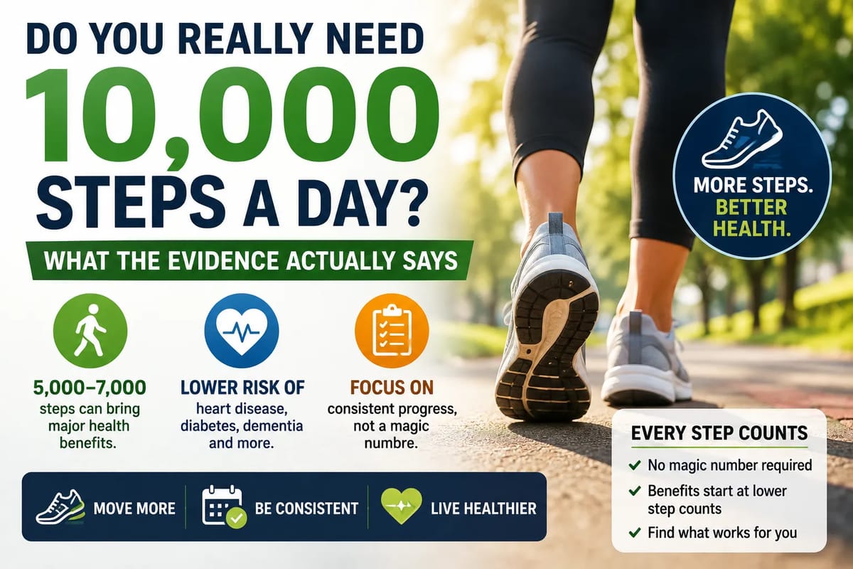 Do You Really Need 10,000 Steps a Day? What the Evidence Actually Says