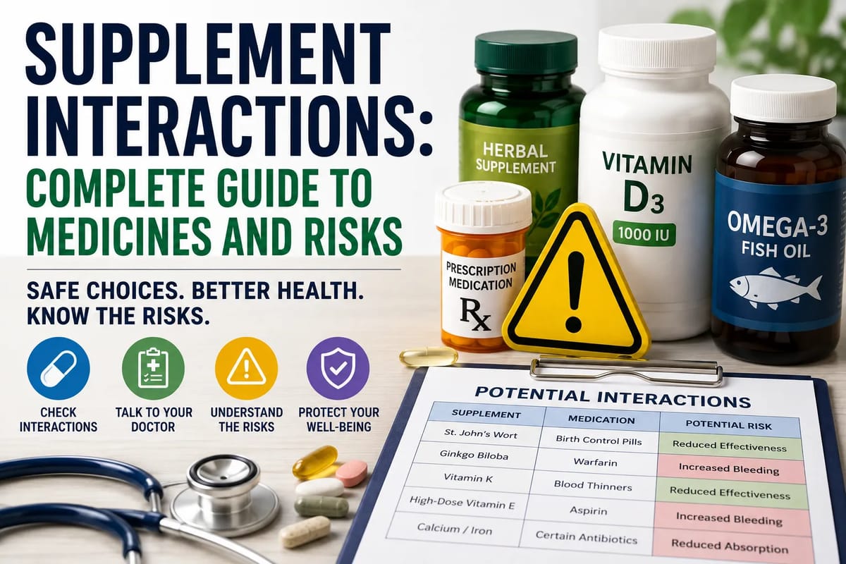Supplement Interactions: Complete Guide to Medicines and Risks