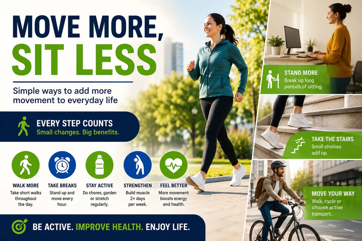 How to Reduce Sedentary Behavior and Add More Movement to Everyday Life