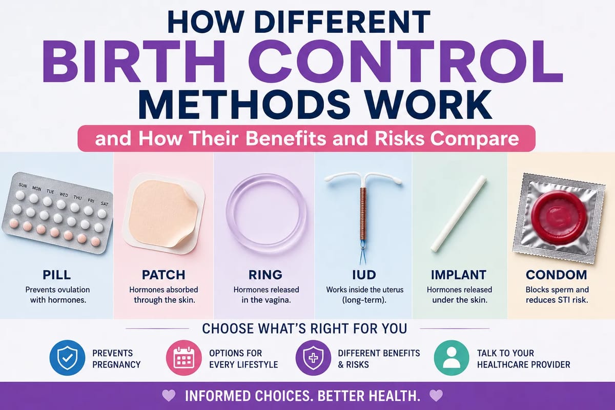 How Different Birth Control Methods Work and How Their Benefits and Risks Compare