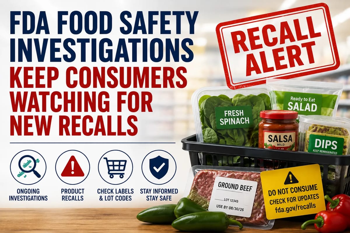 FDA Food Safety Investigations Keep Consumers Watching for New Recalls