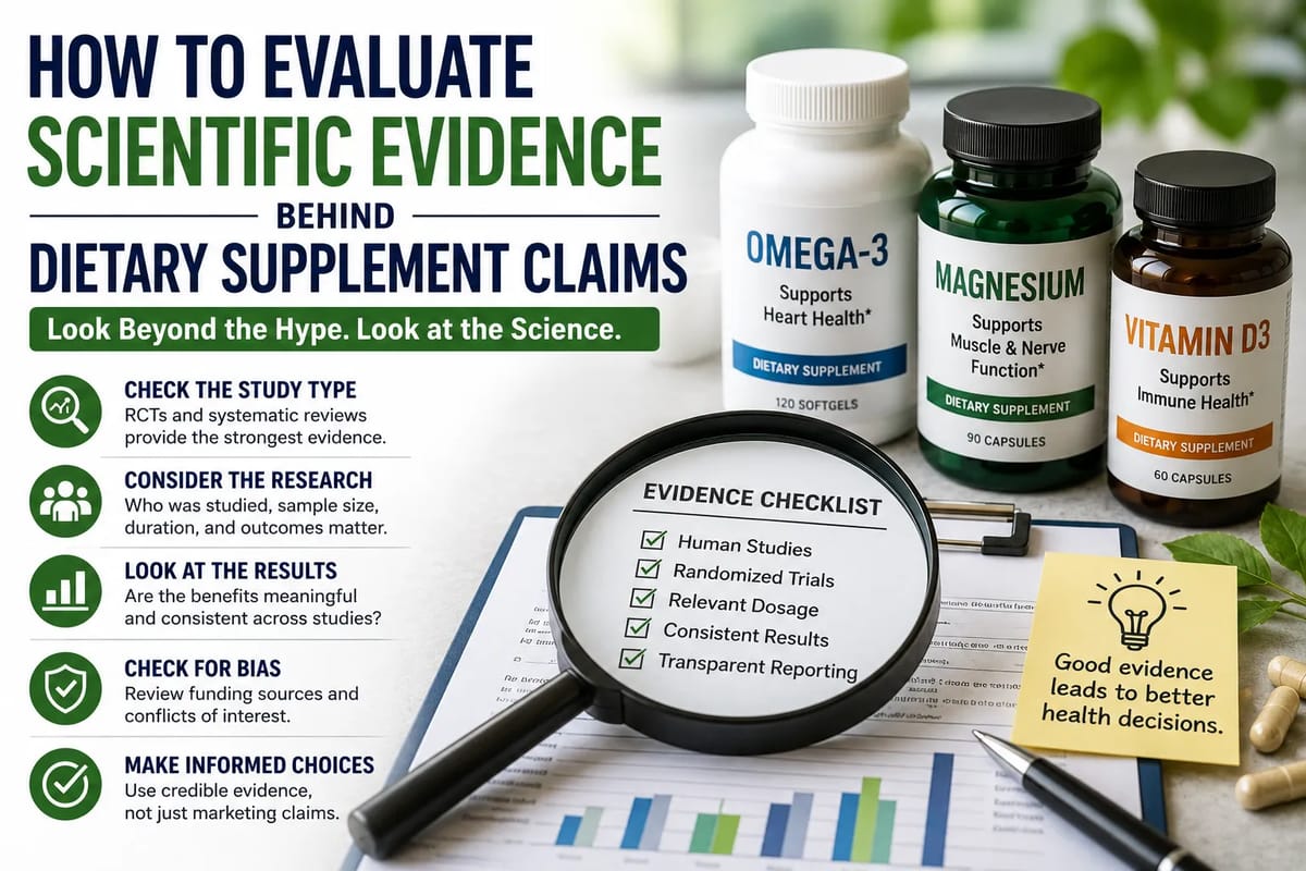 How to Evaluate Scientific Evidence Behind Dietary Supplement Claims