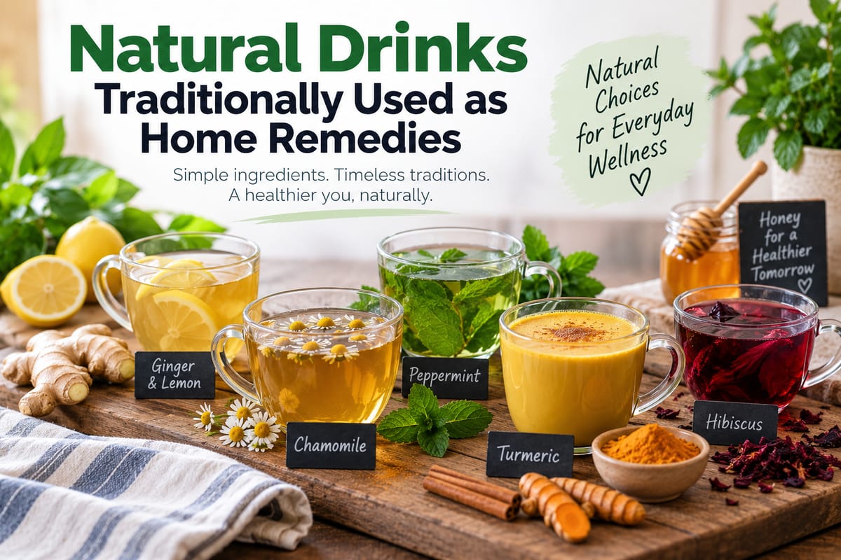 Natural Drinks Traditionally Used as Home Remedies