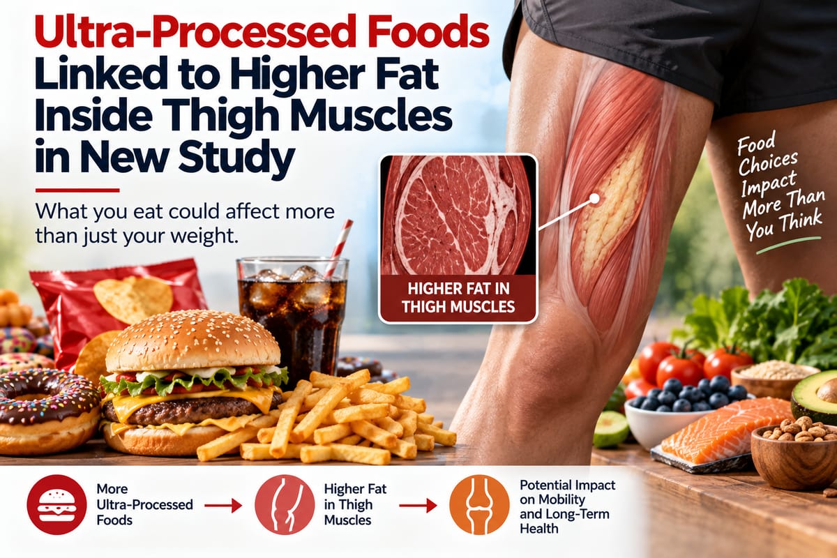 Ultra-Processed Foods Linked to Higher Fat Inside Thigh Muscles in New Study