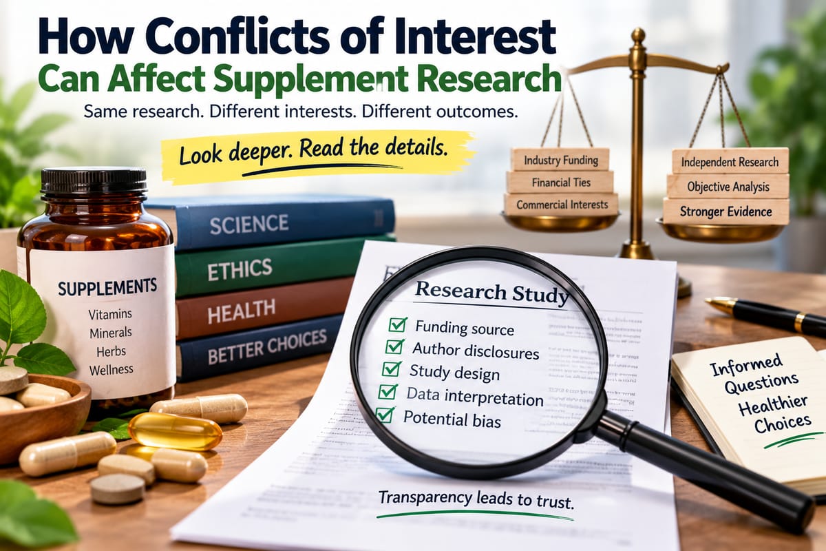 How Conflicts of Interest Can Affect Supplement Research