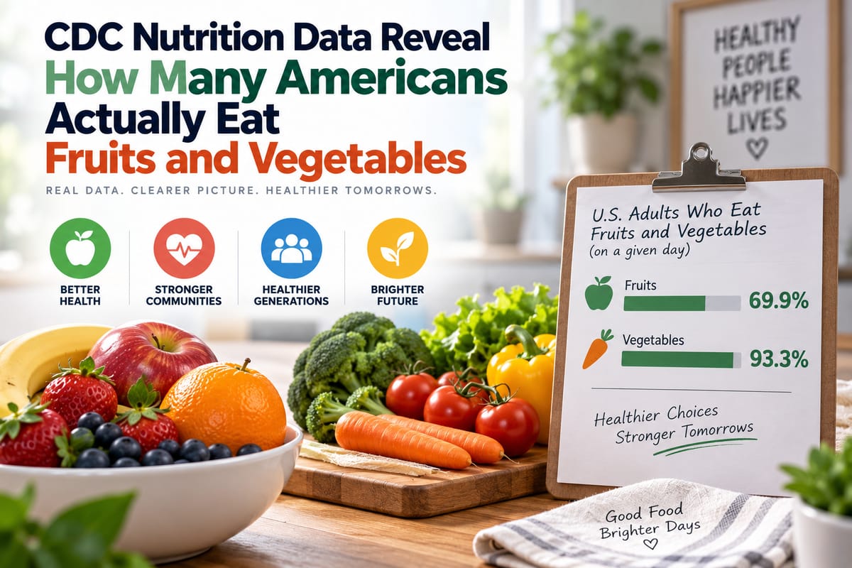 CDC Nutrition Data Reveal How Many Americans Actually Eat Fruits and Vegetables