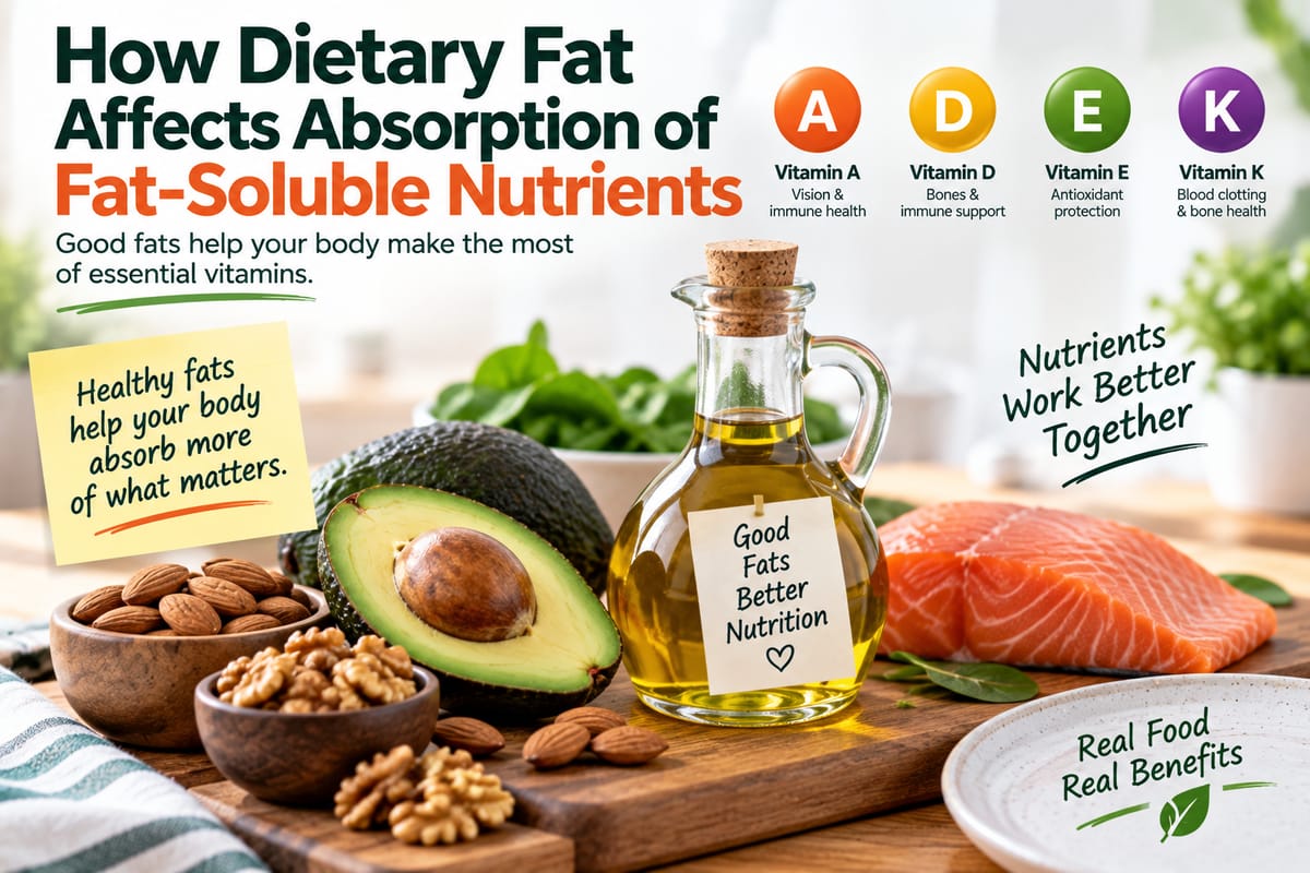 How Dietary Fat Affects Absorption of Fat-Soluble Nutrients