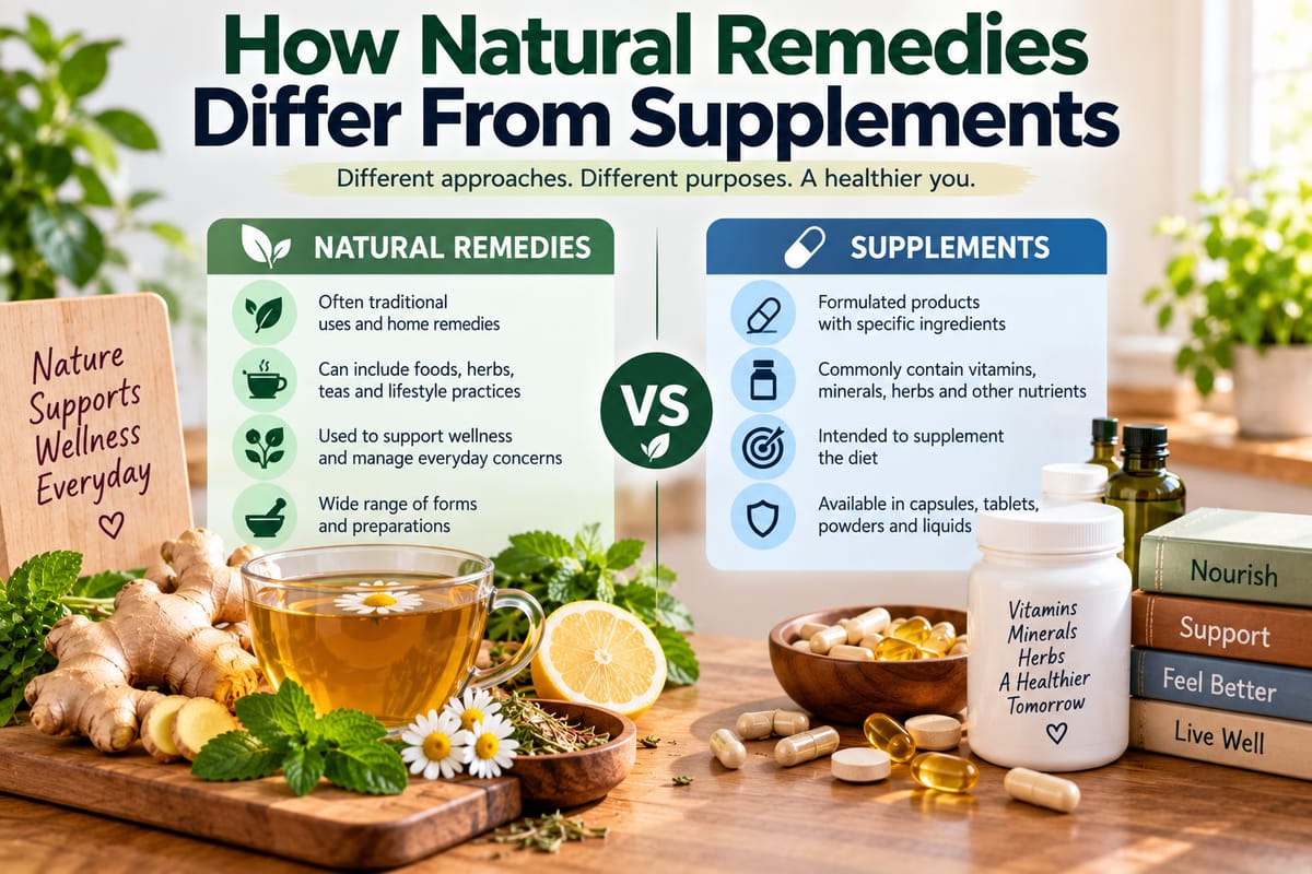 How Natural Remedies Differ From Supplements