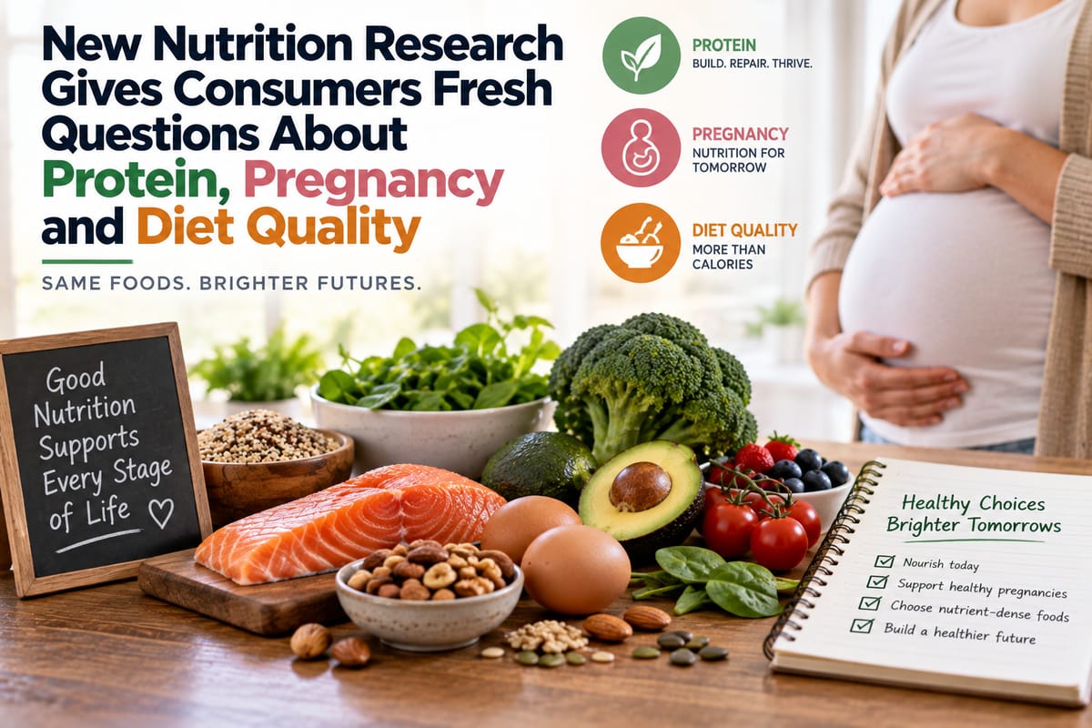 New Nutrition Research Gives Consumers Fresh Questions About Protein, Pregnancy and Diet Quality
