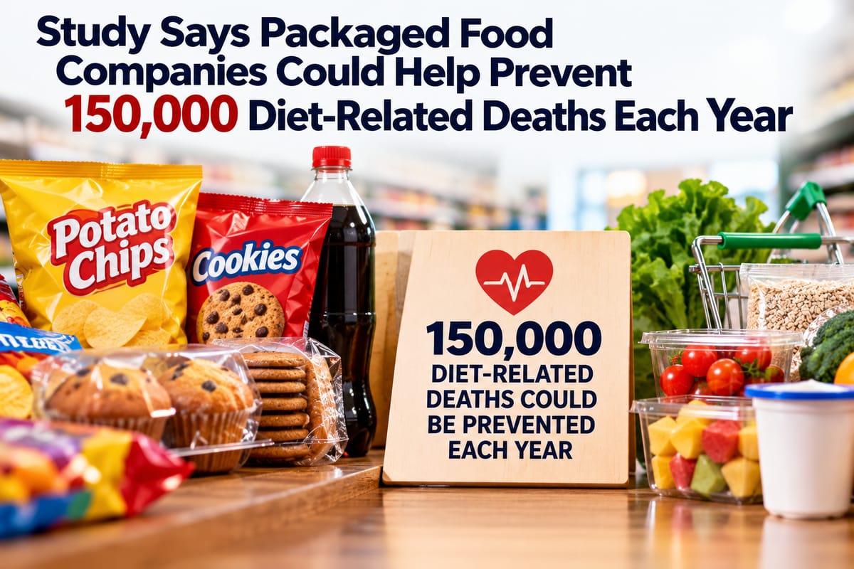 Study Says Packaged Food Companies Could Help Prevent 150,000 Diet-Related Deaths Each Year