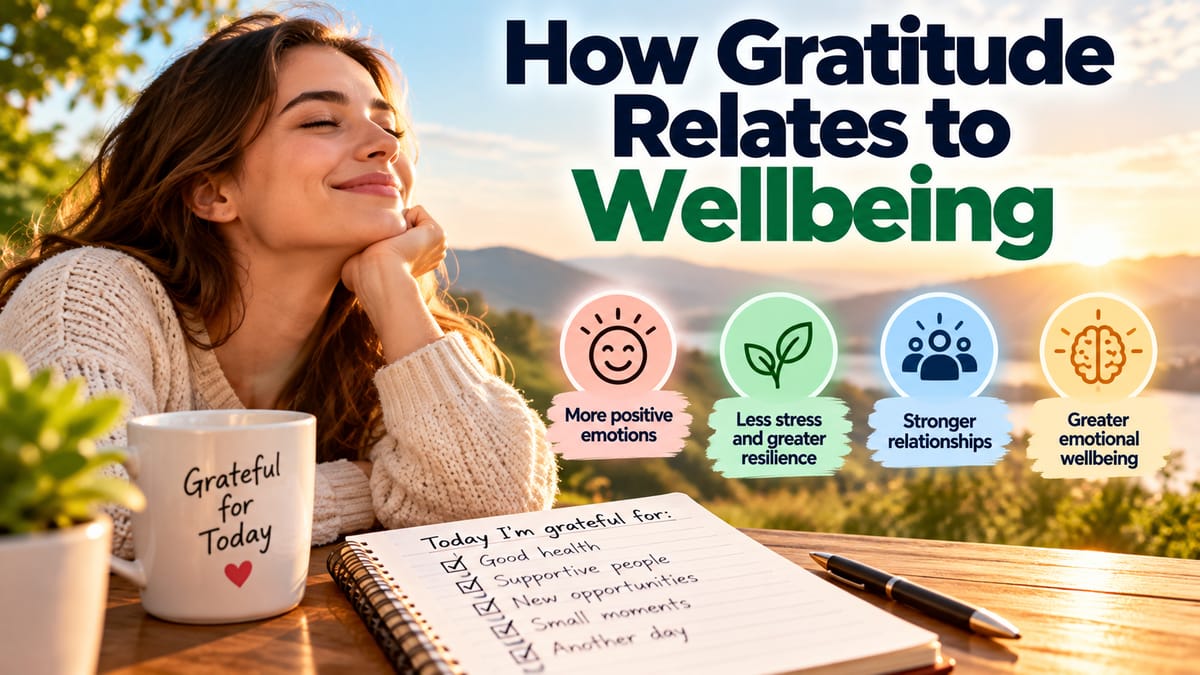 How Gratitude Relates to Wellbeing
